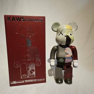 中古品 ベアブリック BE@RBRICK KAWS Dissected Companion BROWN 400%