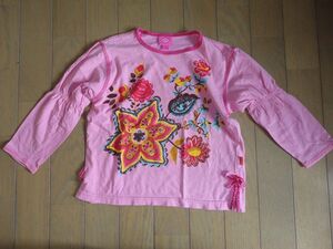 オイリリー★ピンクのおしゃれな長袖Tシャツ★104