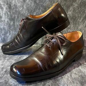 【SILVANO LATTANZI 2nd line】MADE IN MARCHE メイドインマルケ シームレスヒール ホールカット EU40 25.5cm前後 ブラック イタリア製