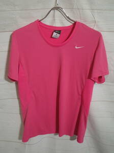 レディース pk569 NIKE ナイキ DRY-FIT ドライフィット 半袖トレーニングシャツ XL ピンク 