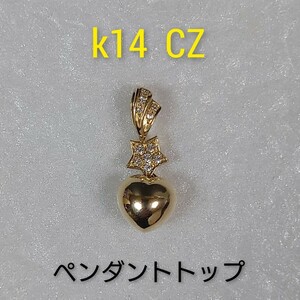 k14 流れ星モチーフCZ ペンダントトップ