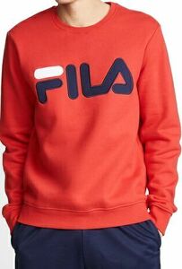 アメリカ限定 【3XL】 FILA フィラ REGOLA クルーネック スウェット トレーナー 赤 レッド USA正規品 パッチ 90年代 オールドスクール