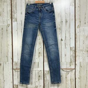 ☆zara basic Z1975 denim ザラベーシック☆スキニーデニム レディース [36] S ストレッチ ジーンズ ブルー 青 [送料無料☆匿名配送] c2889