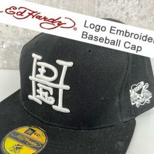 M■② NEWERA×Ed Hardy ニューエラ エドハーディー コラボキャップ 黒 ブラック BBキャップ 帽子 ED KILLS ストリート セレブブランド