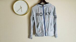 定価1万円程 ROXY サイズS ラッシュガード パーカー 水着 長袖 白×花柄（アロハ柄） レディース ラッシュパーカー RLY191014 ムラスポ 009