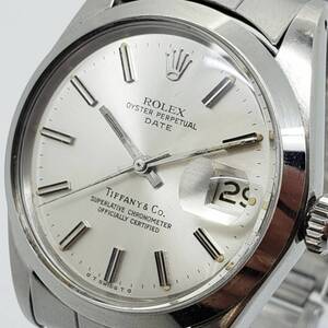 x/x/N014-42 ROLEX 腕時計 ロレックス TIFFANY&CO オイスターパーペチュアル デイト Ref.1500 1966年 メンズ 自動巻き