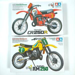 1円~未組立 タミヤ 1/12 ホンダ CR250R / スズキ RM250 モトクロッサー オフロード モトクロス バイク プラモデル TAMIYA Honda SUZUKI