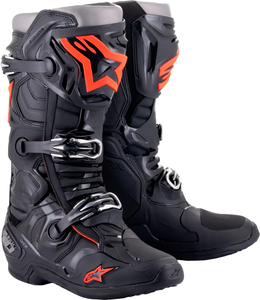 US 09 (約26.5cm) ALPINESTARS アルパインスターズ TECH 10 ブーツ ブラック/蛍光レッド SZ 9