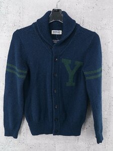 ◇ BEAMS BOY ビームス ボーイ ウール ニット 長袖 カーディガン サイズBOY ネイビー レディース