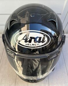 Arai Astro Pro Shade Ｍサイズ 57-58㎝ フルフェイス ヘルメット アライ グラスブラック 黒 アストロ プロ シェード 2014年製 日本製