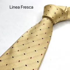 Linea Frescaリネアフレスカ　ネクタイ　イエロー　高級シルク100%