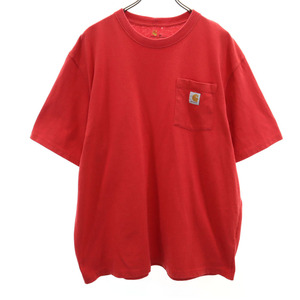 カーハート 半袖 Tシャツ XL レッド Carhartt ポケT メンズ