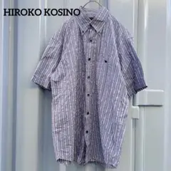 HIROKO KOSINO ヒロココシノ マルチストライプ 半袖シャツ M