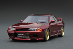 ■Nismo特注品 イグニッションモデル 1/43 ニッサンスカイライン GT-R (R32) Nismo S-tune レッドパールメタリック