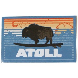 訳有 アトール ボード バイソン ステッカー 青系 ATOLL BOARD CO. STICKER スタンドアップパドル パドルボード シール コレクション SAP