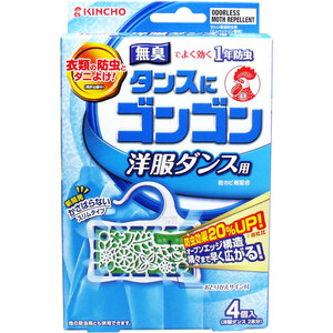 まとめ得 タンスにゴンゴン 洋服ダンス用 無臭 １年防虫 ４個入 x [3個] /k