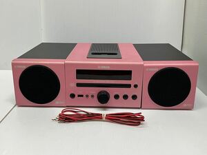 J10 【リモコン欠品】YAMAHA ヤマハ ミニコンポ CDプレーヤー CRX-040 iPod USB対応 スピーカー ピンク色 通電 音出し確認済み 2009年？