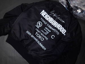 新品未使用 希少 Sサイズ 　ネイバーフッド NEIGHBORHOOD YOHJI YAMAMOTO MA-1 ボンバー ジャケット　ヨウジヤマモト