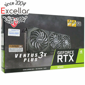 【中古】MSI製グラボ GeForce RTX 3080 VENTUS 3X PLUS 10G OC LHR PCIExp 10GB 元箱あり [管理:1050023321]