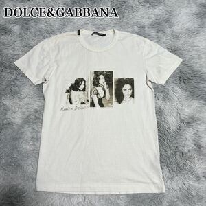 レア DOLCE&GABBANA ドルチェ&ガッバーナ モニカベルッチ フォトTシャツ 半袖 44 メンズ レディース ヴィンテージ D&G ドルガバ