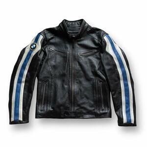 美品　BMW Motorrad Club Men レザージャケット ライダース　シングルライダース　BMW袋付き サイズM 大きめLくらいあります