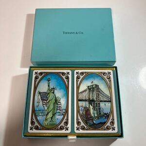 1-108 Tiffany&Co. ティファニー トランプ カードゲーム 遊び カード 2組セット ブルックリン橋 自由の女神