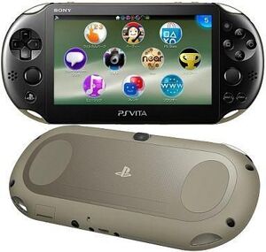 中古PSVITAハード PlayStation Vita本体 Wi-Fiモデル カーキ・ブラック[PCH-2000]