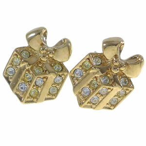 A9229◆【AVON】◆ 1990年 Sparkling Package Earrings * クリスマス プレゼントモチーフ エイボン ◆ ヴィンテージピアス * イヤリング ◆