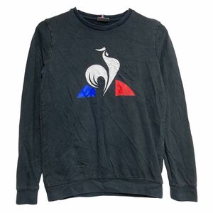 le coq sportif ロゴスウェット トレーナー ルコックスポルティフ キッズ M~ ブラック プルオーバー 古着卸 アメリカ仕入 a611-5463