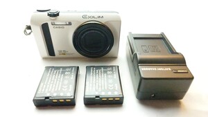 カシオ　CASIO　EXILIM デジタルコンパクトカメラ　DIGITALCOMPACTCAMERA　EX-ZR100 　HIGH　SPEED　充電器バッテリー２個セット