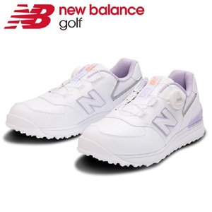 ★激安新品★ レディース ニューバランス 2022 WGBS574 ホワイト 23.5cm ゴルフシューズ NEW BALANCE