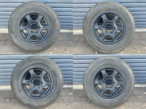 【中古品】ハイエース 社外 メーカー不明 195/80R15 BRIDGESTONE ブリジストン ECOPIA RD613 2020年製 【タイヤ＆ホイール４本セット】