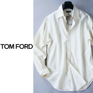 dp429●TOM FORDトムフォード●春夏●シルクコットン混●デザインシャツ●39●元グッチデザイナー●メンズ