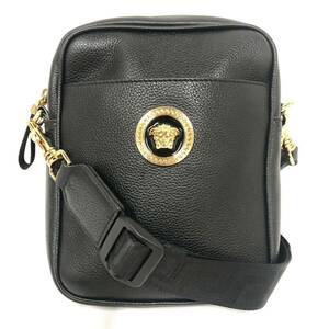 【Versace】ヴェルサーチ★ショルダーバッグ 斜めがけバッグ メデューサ カーフレザー 1002885 イタリア製 ブラック 06