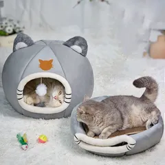 ペット用品 ペットベッド 猫 小型犬 猫型 小動物 ベッドペットベッド  猫ベッド 可愛い  滑り止め 洗える 柔らか もこもこ ふわふわ あったか 面白い  保温布団 ペットハウス 寒さ対策 室内用 ペット用品 冬 暖かい xiha03