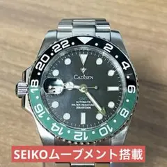 機械式腕時計 メンズ GMT オマージュ GMT レフト 左利き CADISEN