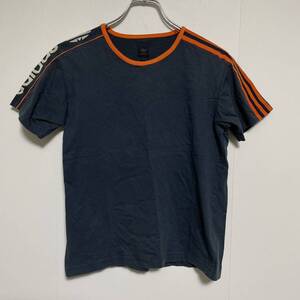 adidas アディダス メンズ 半袖Tシャツ ネイビー オレンジ XSサイズ