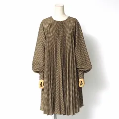 ■美品■ERIKA CAVALLINI エリカ カヴァリーニ ワンピース サイズ40 ドット柄 プリーツ イタリア製 ブランド古着【中古】20241125/RA2189