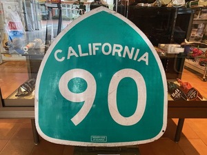 カリフォルニア ロードサイン CALIFORNIA 90 STATE ROUTE フリーウェイ 本物 道路標識 イーストロサンゼルス E125 ロサンゼルス