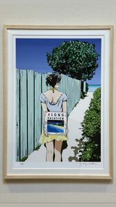 新品 江口寿史 版画 A LONG VACATION 直筆サイン付 額付 ジクレー 大瀧詠一