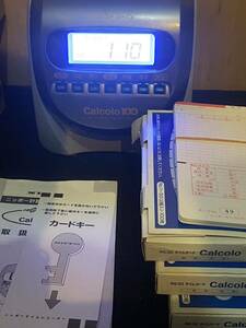 NIPPO タイムカード　CALCOLO100 説明書設定カード　タイムカード付き