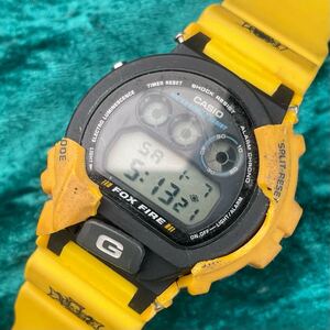 32ビンテージ CASIO 初期 日本製 ヴィンテージ G-SHOCK スラッシャー DW-6900 G-SHOCK ベルト スカル柄 イエロー 3つ目