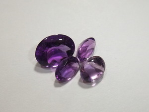 綺麗アメジスト 4.7ct 定番カット石セットamethyst大粒も!未使用とリユースの宝飾用ルース☆　4　パワーストーン天然石色々大量同梱可能!