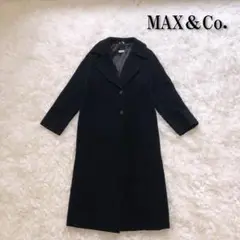 1405 MAX&Co. マックスアンドコー ロングコート 40 黒 ブラック