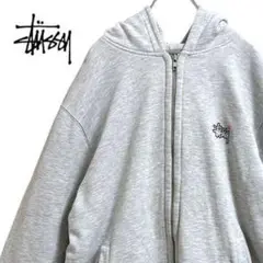 TB778さ STUSSY 90s  ジップアップ スウェット パーカー 長袖