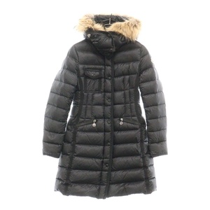 MONCLER モンクレール HERMIFUR エルミファー ファー付き ナイロン ロングダウンコート A20934995615 53048 ブラック