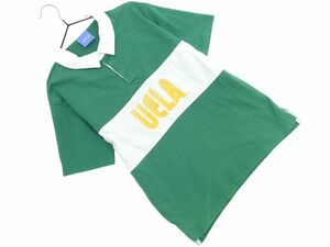 UCLA ユーシーエルエー ロゴ ポロシャツ size130-140ｃｍ/白ｘ緑 ■◆ ☆ eha9 子供服