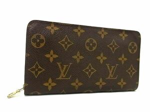 1円 LOUIS VUITTON ルイヴィトン M61727 モノグラム ポルトモネジップ ラウンドファスナー 長財布 ウォレット 札入れ ブラウン系 AX7095