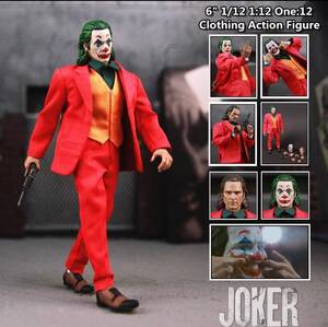 ☆新品　1/12　ジョーカー　アクションフィギュア　ヘッド×３　ホアキン・フェニックス　JOKER　BATMAN　バットマン　未使用