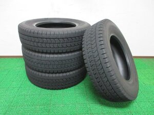 F032【送料無料】195/75R15 109/107 超溝高 8~8.5分山 ブリヂストン スタッドレス W989 2023年製 4本 激安 小型 トラック エルフ ダイナ 等